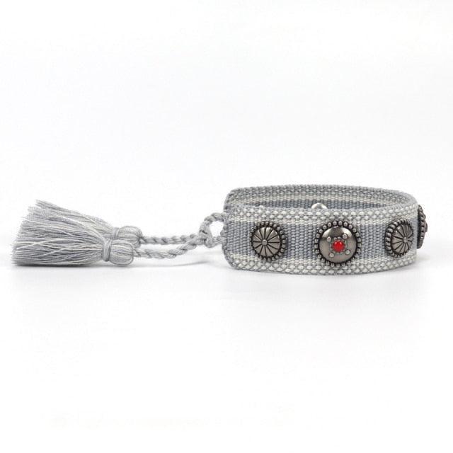 Bracelet d'amitié tissé - Enroulement en coton ajustable pour tous