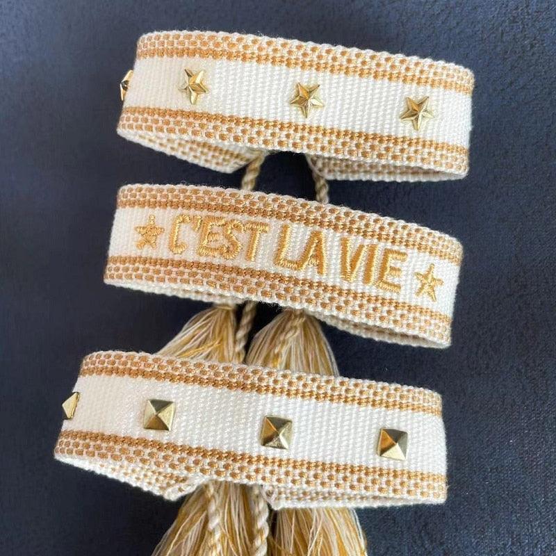 Bracelet d'amitié tissé - Enroulement en coton ajustable pour tous