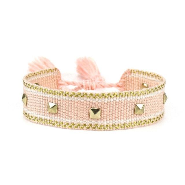 Bracelet d'amitié tissé - Enroulement en coton ajustable pour tous