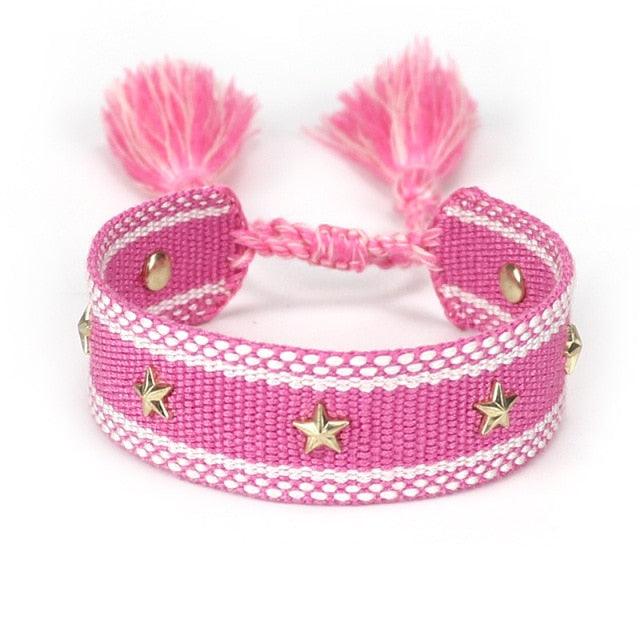 Bracelet d'amitié tissé - Enroulement en coton ajustable pour tous