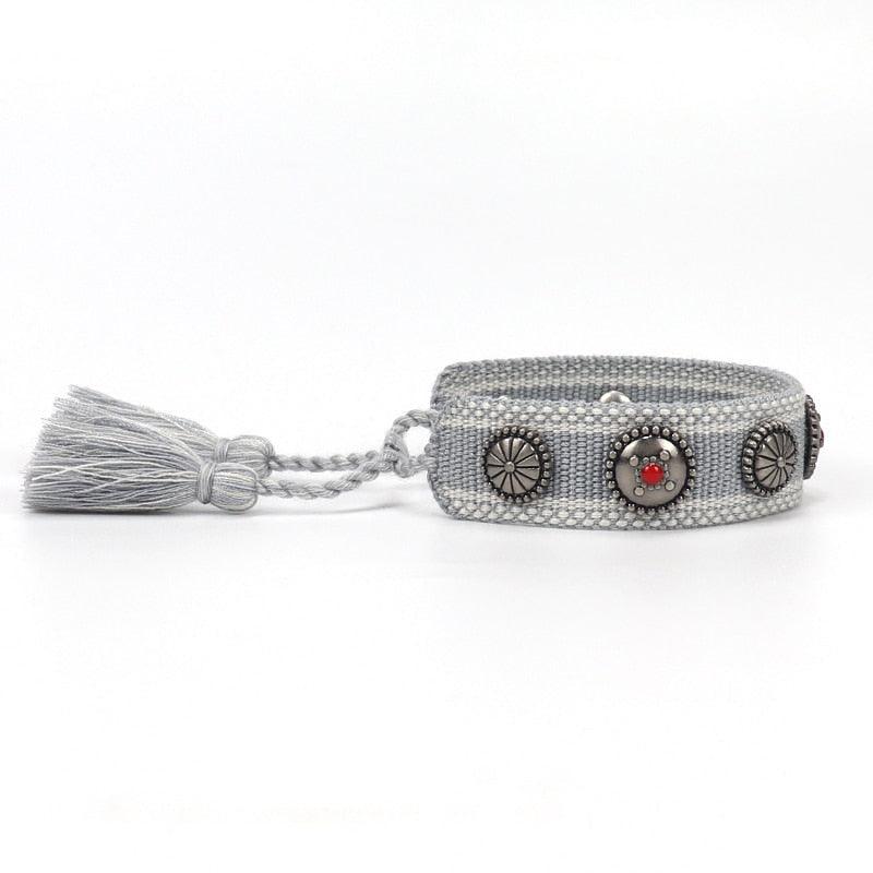 Bracelet d'amitié tissé - Enroulement en coton ajustable pour tous