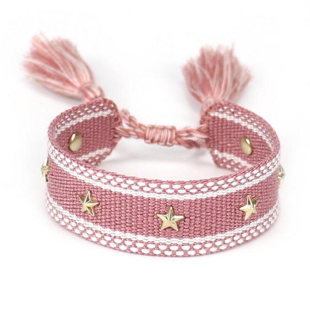 Bracelet d'amitié tissé - Enroulement en coton ajustable pour tous