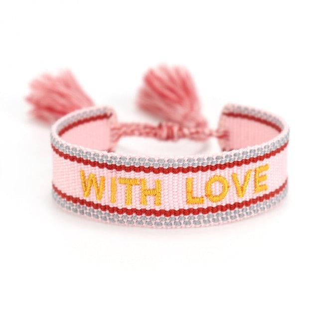 Bracelet d'amitié tissé - Enroulement en coton ajustable pour tous
