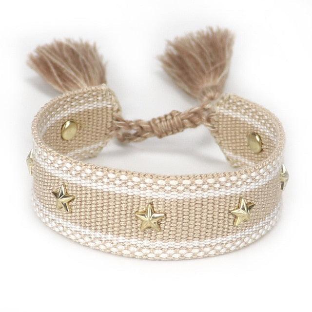 Bracelet d'amitié tissé - Enroulement en coton ajustable pour tous