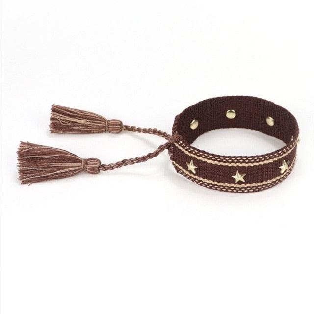Bracelet d'amitié tissé - Enroulement en coton ajustable pour tous