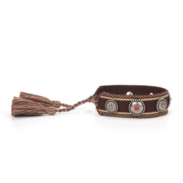 Bracelet d'amitié tissé - Enroulement en coton ajustable pour tous