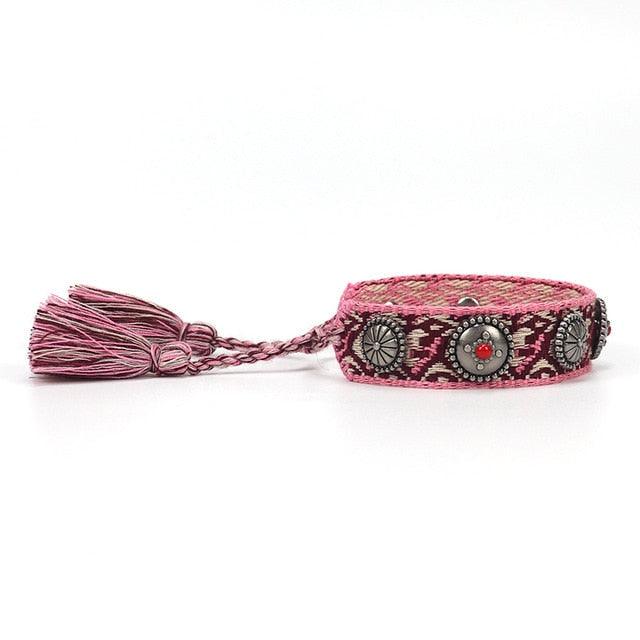 Bracelet d'amitié tissé - Enroulement en coton ajustable pour tous