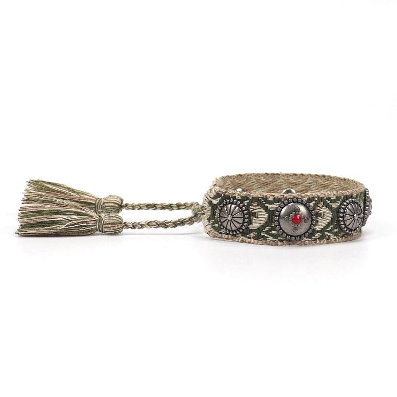 Bracelet d'amitié tissé - Enroulement en coton ajustable pour tous