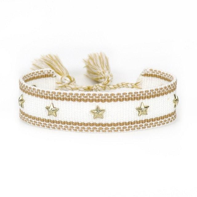 Bracelet d'amitié tissé - Enroulement en coton ajustable pour tous
