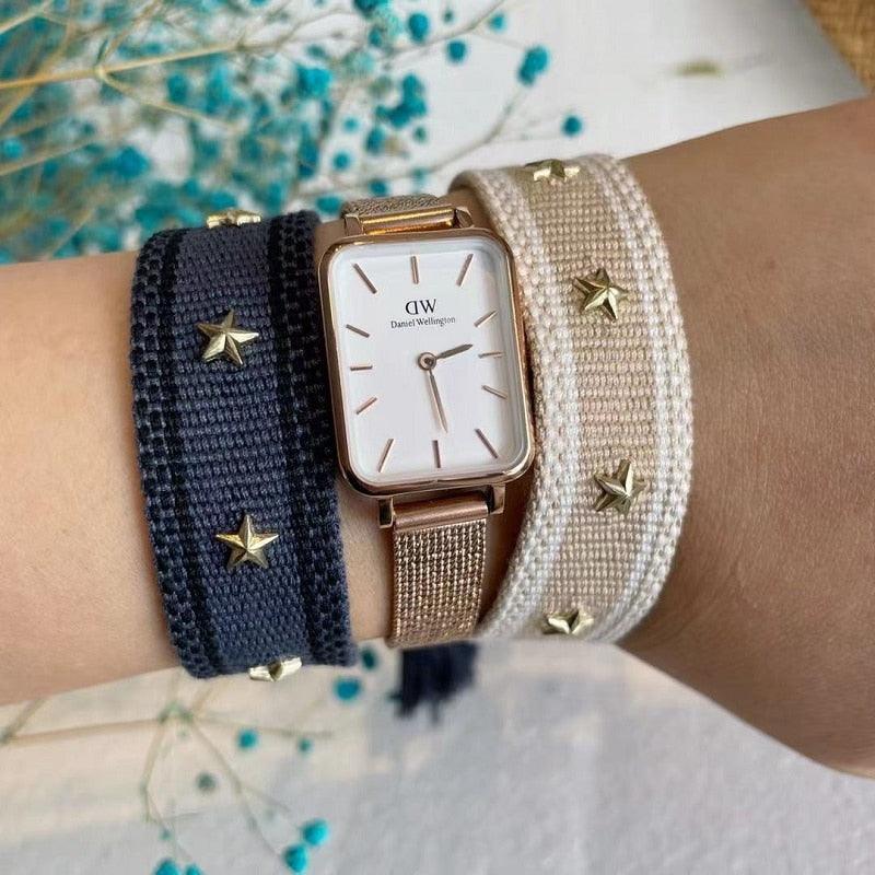Bracelet d'amitié tissé - Enroulement en coton ajustable pour tous