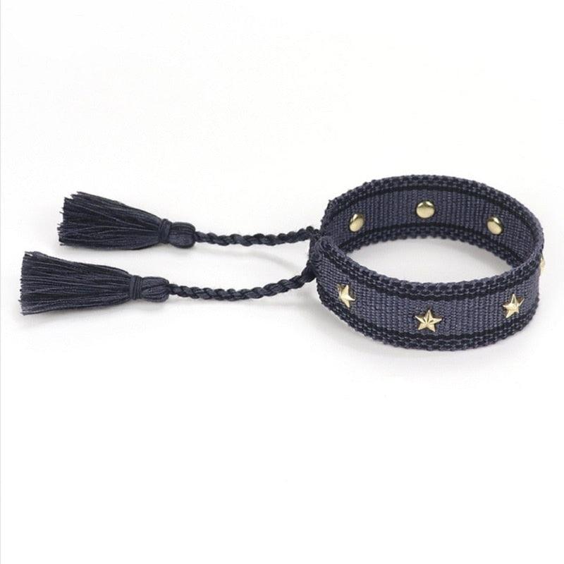 Bracelet d'amitié tissé - Enroulement en coton ajustable pour tous