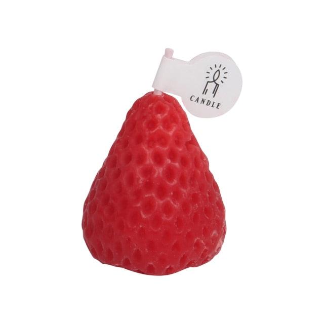Strawberry Shaped Soy Wax Scented Candles - Set of 4