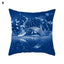 Funda de Cojín con Patrón Azul Elegante para Decoración del Hogar