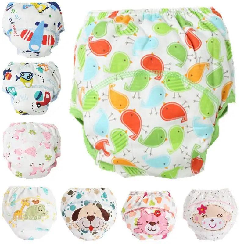 Pañales de tela reutilizables adorables para el entrenamiento de bebés
