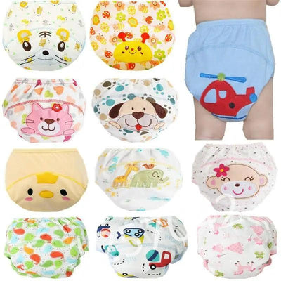 Pañales de tela reutilizables adorables para el entrenamiento de bebés
