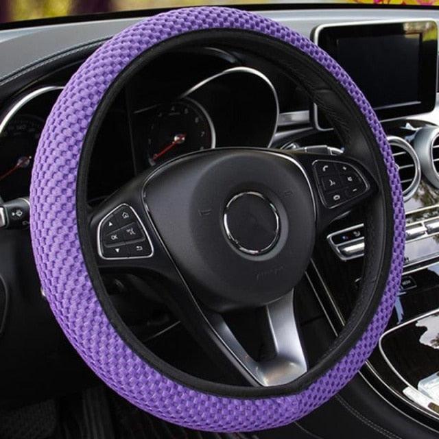 Funda de Volante de Seda de Hielo Premium - Antideslizante y Transpirable