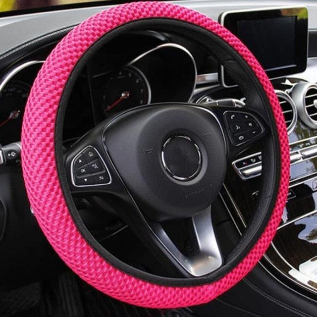 Funda de Volante de Seda de Hielo Premium - Antideslizante y Transpirable