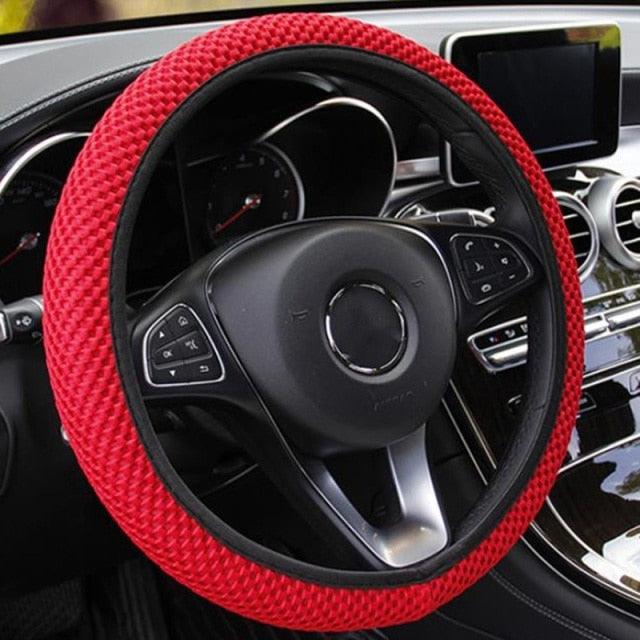 Funda de Volante de Seda de Hielo Premium - Antideslizante y Transpirable