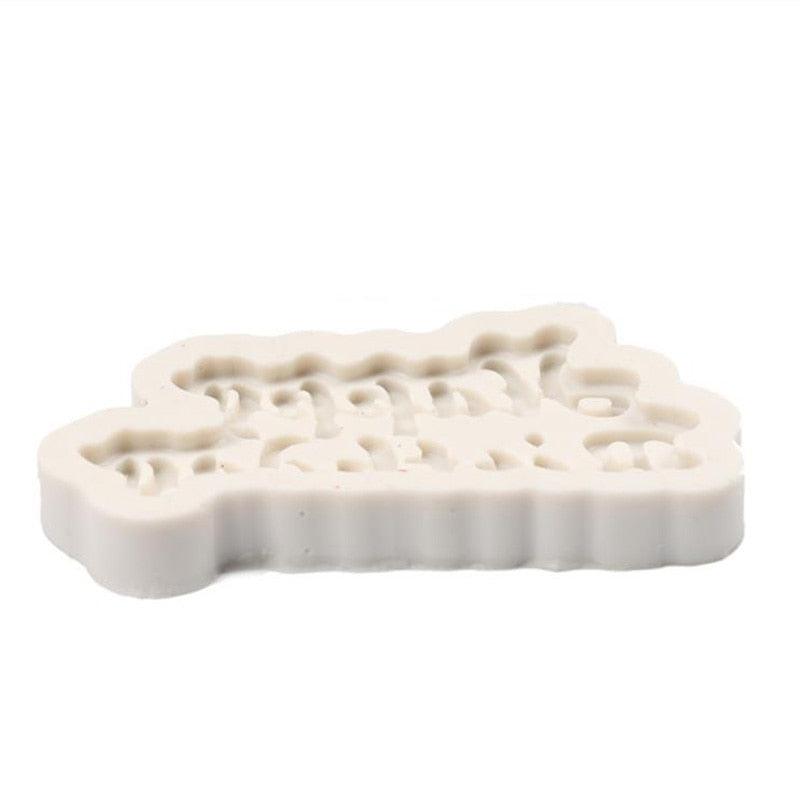 Moldes de Fondant de Silicona 3D de Feliz Cumpleaños para Decoración de Pasteles
