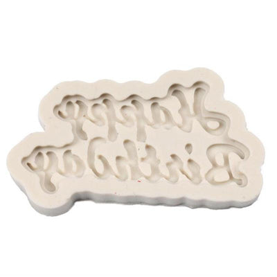 Silicone 3D Happy Birthday Fondant Molds for Cake Decorating