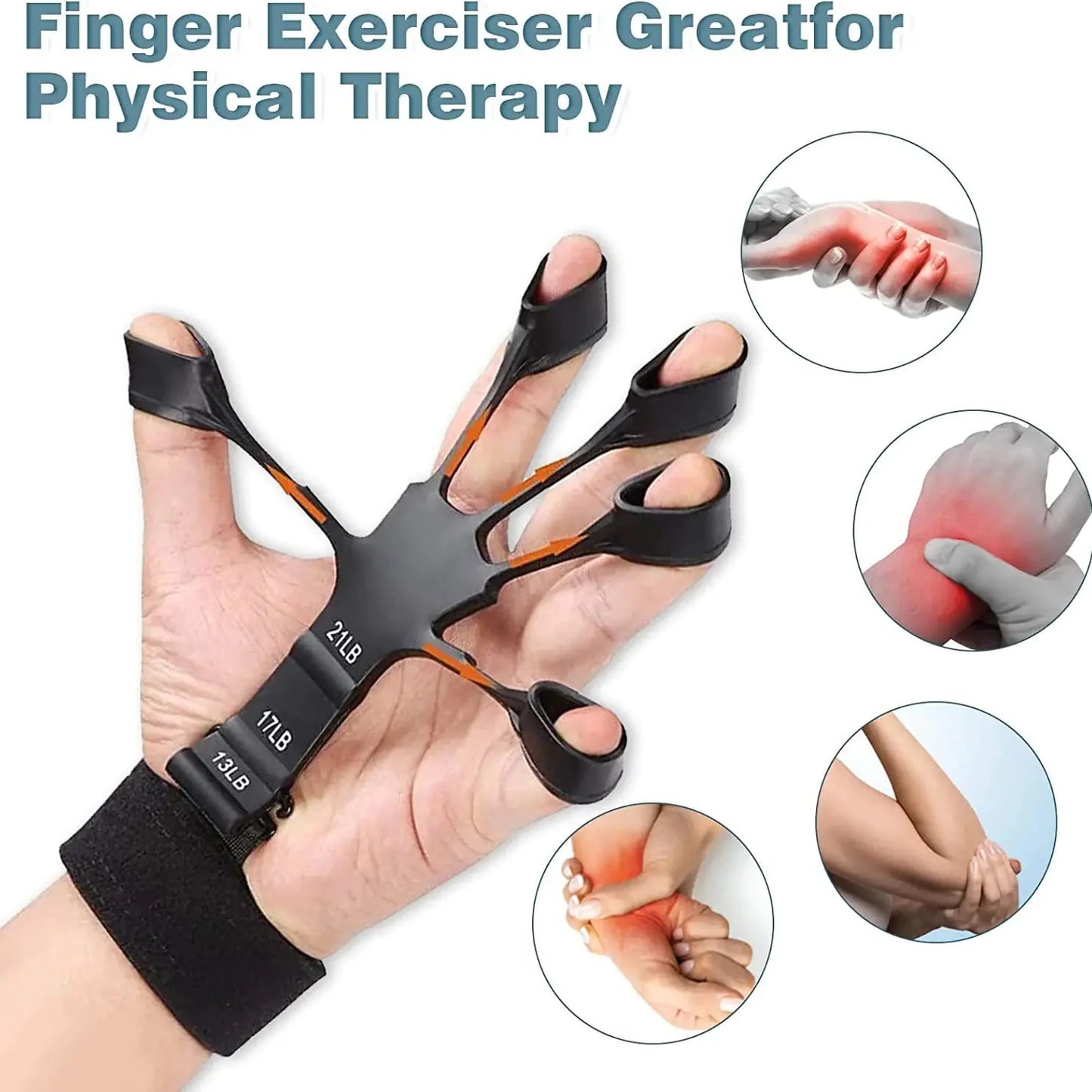 Silicone Grip Strengthener - Finger Stretcher for Hand Training