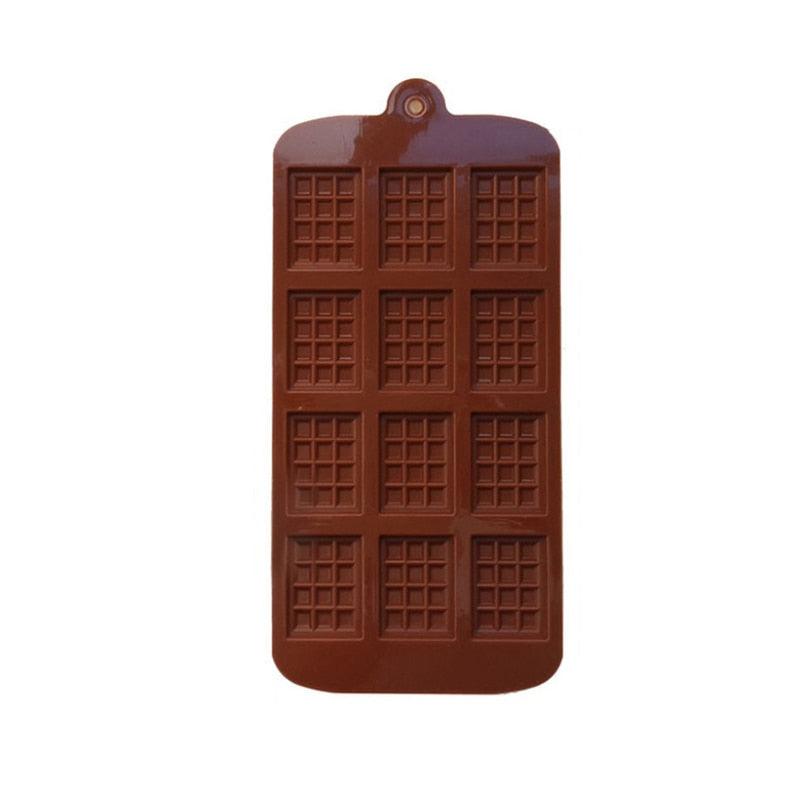 12-Cavity Silicone Chocolate Mold for Baking and Candy Making