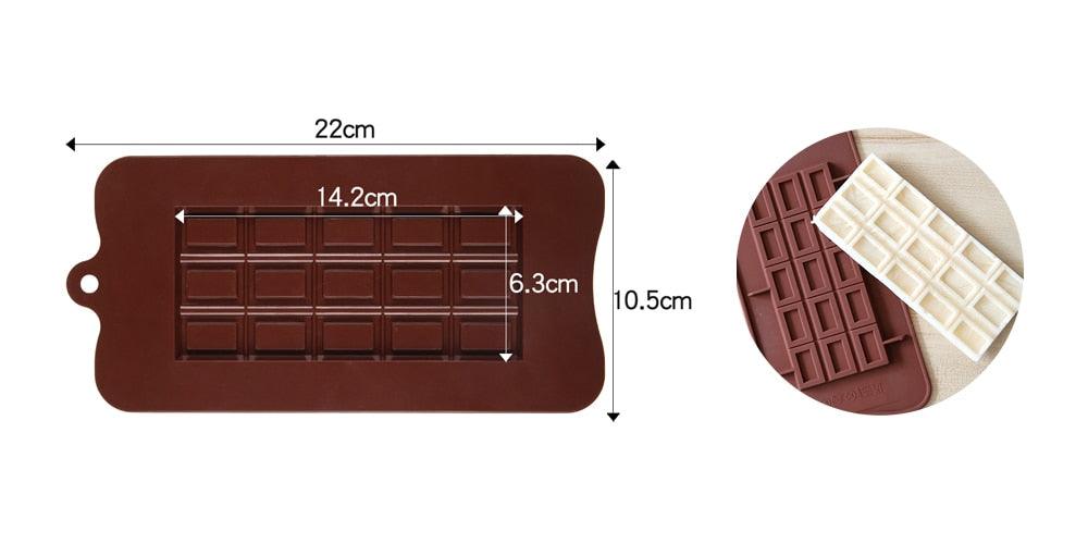 12-Cavity Silicone Chocolate Mold for Baking and Candy Making