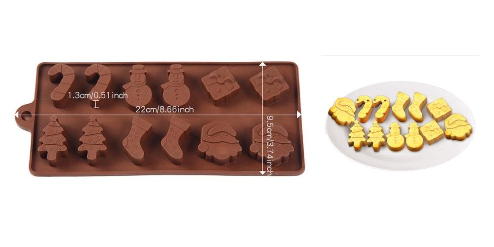 12-Cavity Silicone Chocolate Mold for Baking and Candy Making