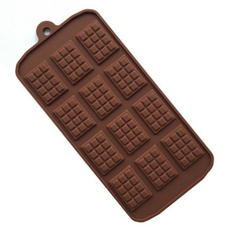 12-Cavity Silicone Chocolate Mold for Baking and Candy Making