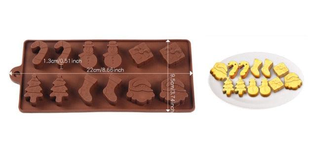 12-Cavity Silicone Chocolate Mold for Baking and Candy Making