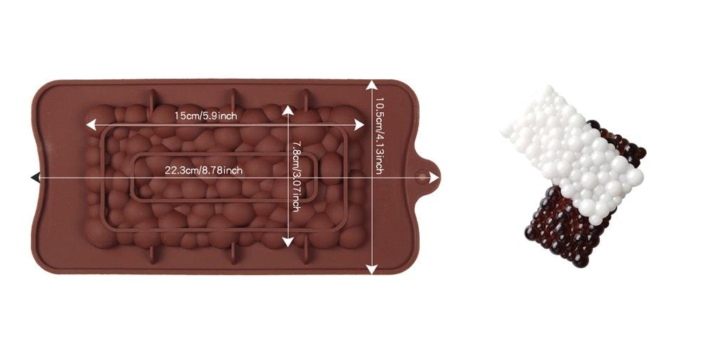 12-Cavity Silicone Chocolate Mold for Baking and Candy Making