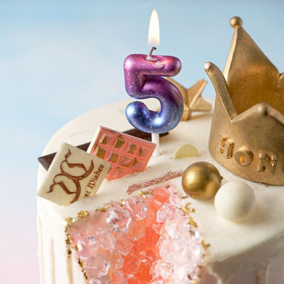 Starry Sky Birthday Candles - Elegant Cake Decoration