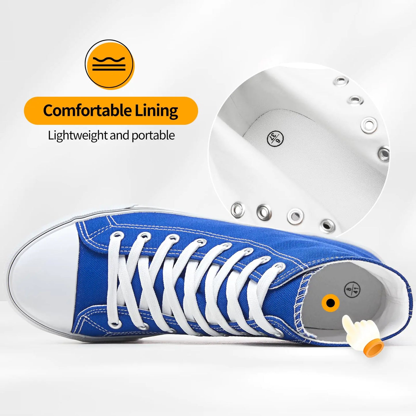 ZGR Zapatillas de Lona Altas para Hombre - Zapatos Casual Clásicos para Caminar