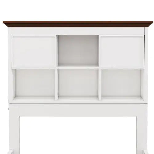 Solid Pine Captain Bookcase Bed with Trundle and Drawers