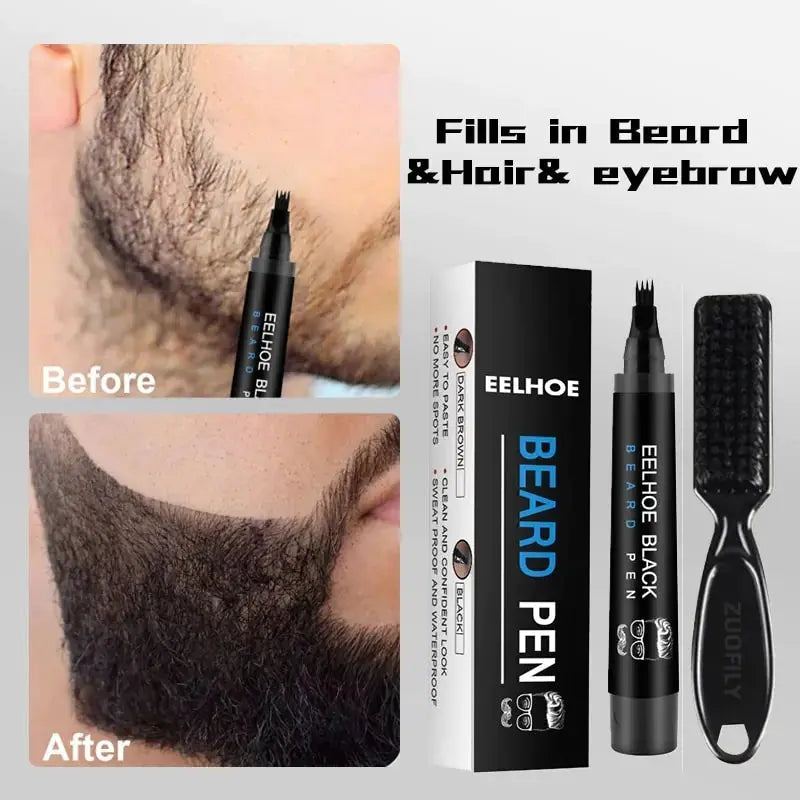 Kit de pinceau et stylo pour embellir la barbe