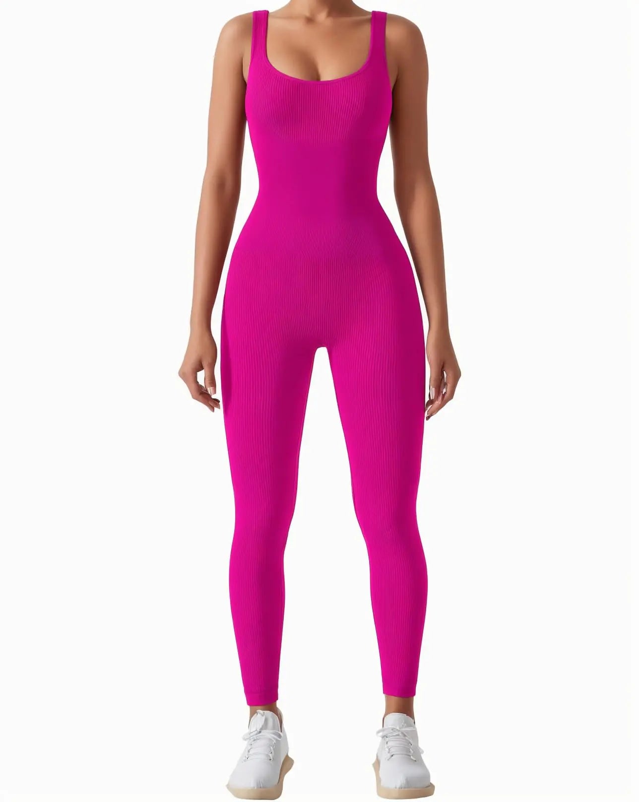 Mono de entrenamiento sin costuras para mujer AURUZA - Rosa
