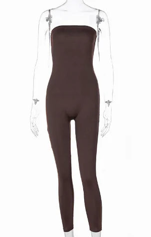 Combinaison Bodycon Sans Bretelles pour Femmes - Élégance Effortless