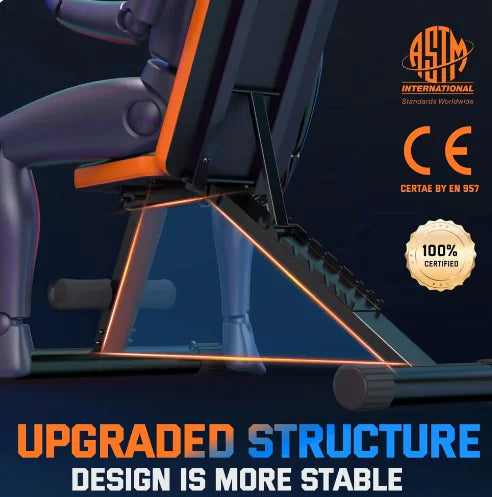 Banc de gym à domicile pliable et réglable