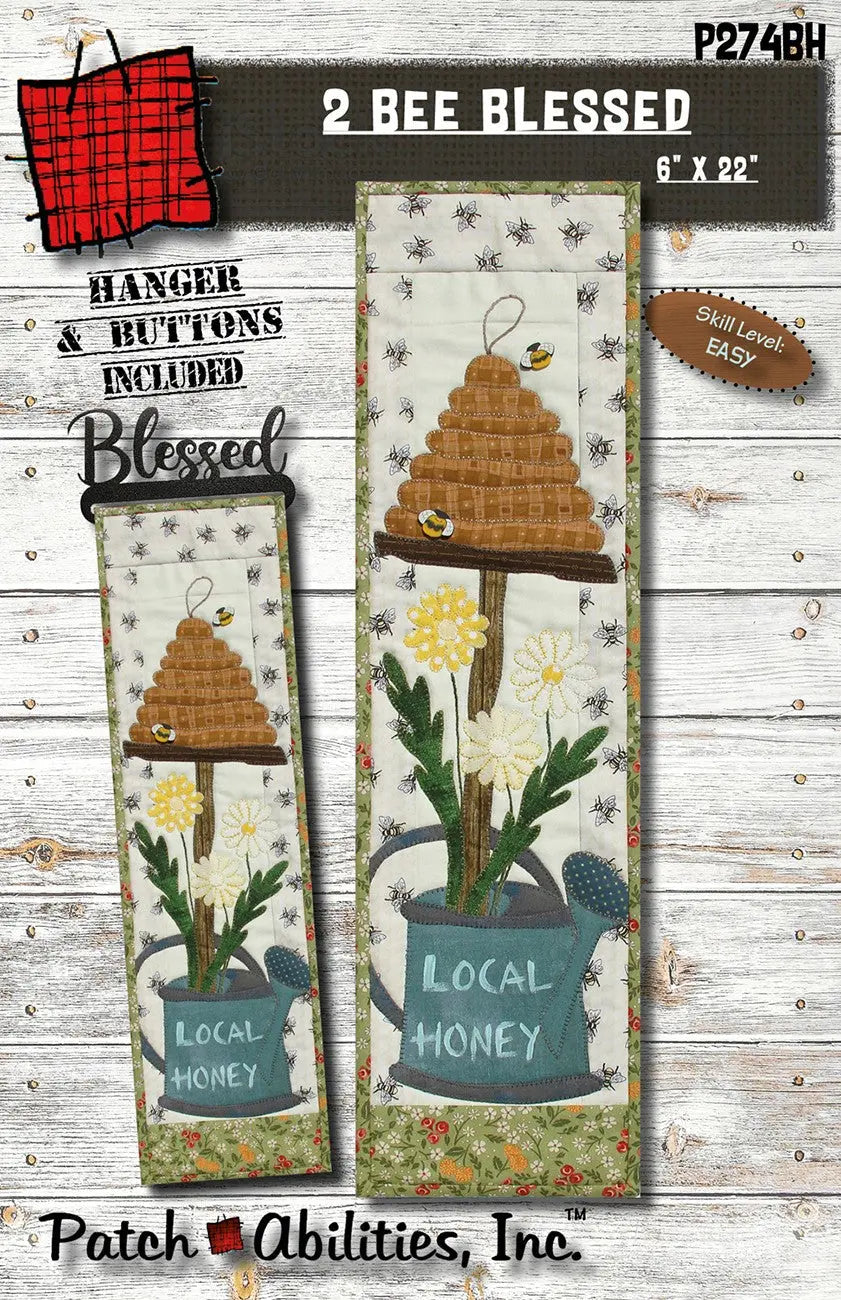 2 Bee Blessed avec Boutons et Hanger