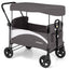 Gbruno 2-Seat Pet Stroller Wagon with Adjustable Canopy - Gray