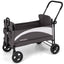 Gbruno 2-Seat Pet Stroller Wagon with Adjustable Canopy - Gray