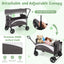 Gbruno 2-Seat Pet Stroller Wagon with Adjustable Canopy - Gray