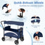 2-Seat Stroller Wagon with Adjustable Canopy - Navy