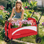 2-Seat Stroller Wagon with Adjustable Canopy - Red