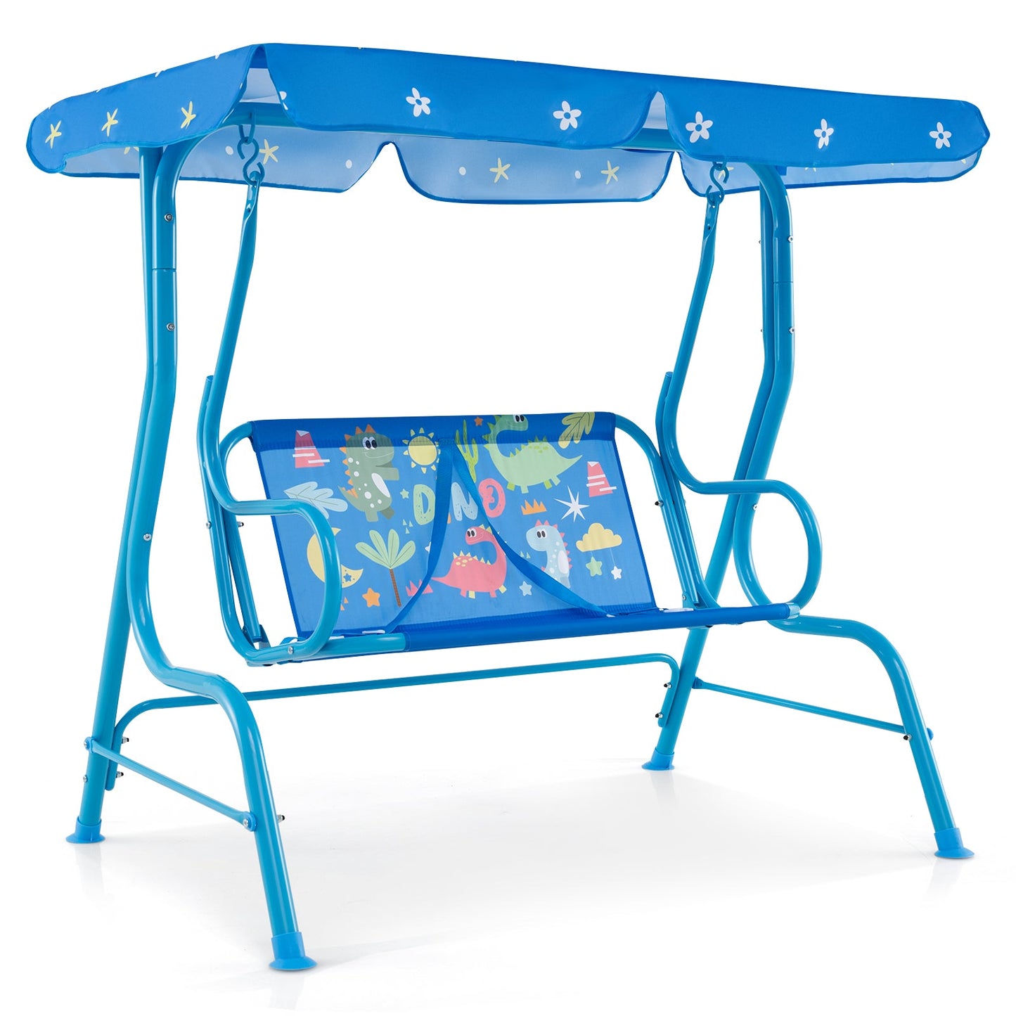 Columpio de Patio para Niños de 2 Plazas con Toldito Ajustable