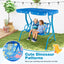 Columpio de Patio para Niños de 2 Plazas con Toldito Ajustable