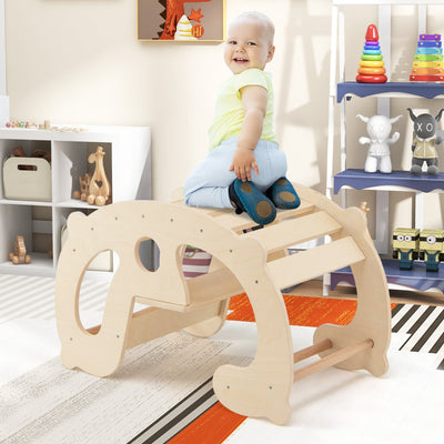 2-in-1 Montessori Rocking Horse Arch for Kids