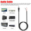 Câble audio 2-Pack 10 FT RCA mâle à fil dénudé