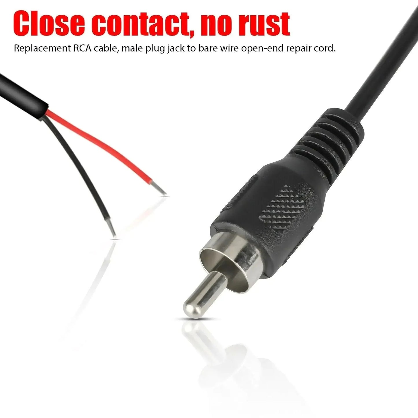 Câble audio 2-Pack 10 FT RCA mâle à fil dénudé