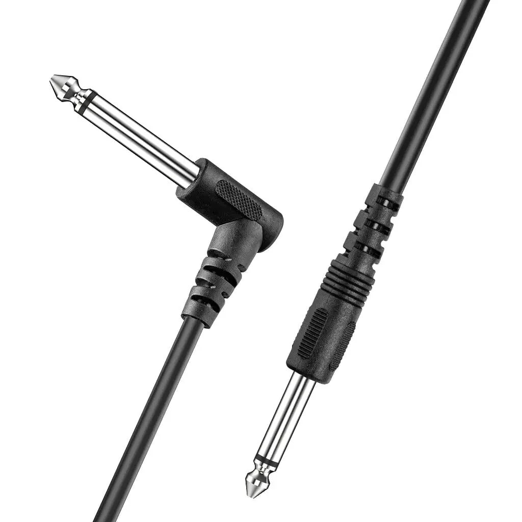 Câble de patch électrique angulaire droit de 10 pieds pour amplificateur de guitare - 2 pièces